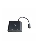 Adaptery i przejściówki - Adapter Usb C Na Hdmi V7 V7Uc-2Hdmi-Blk Czarny - miniaturka - grafika 1