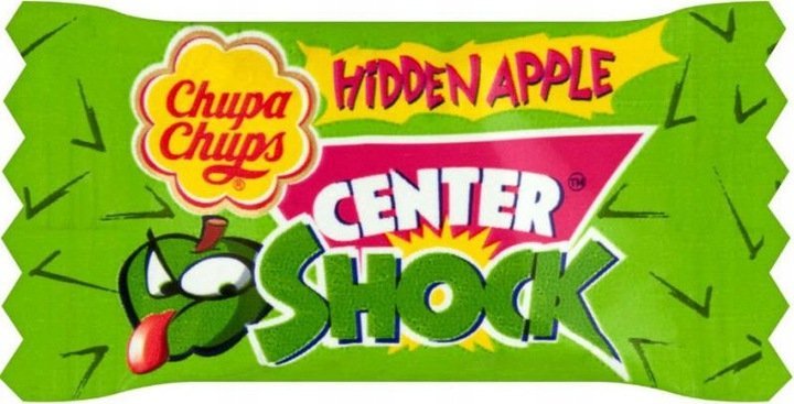 CHUPA CHUPS GUMA KWAŚNA CENTER SHOCK JABŁKO 1SZT.