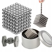 Zabawki kreatywne - Kulki Magnetyczne 216 Szt Neocube 5Mm Magnesy Kreatywne Dla Dzieci Srebne - miniaturka - grafika 1