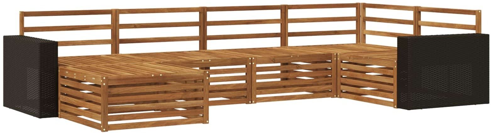 vidaXL Zestaw sof na zewnątrz 6 pcs naturalny