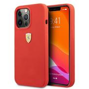 Etui i futerały do telefonów - Ferrari FESSIHCP13XRE iPhone 13 Pro Max 6,7" czerwony/red hardcase Silicone FER000504-0 - miniaturka - grafika 1