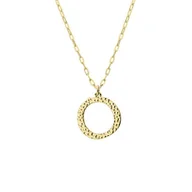Naszyjniki - Pozłacany naszyjnik z literką O na łańcuszku stal szlachetna - Manoki - miniaturka - grafika 1