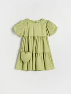 Sukienki i spódniczki dla dziewczynek - Reserved - Sukienka z ozdobną torebką - zielony - miniaturka - grafika 1