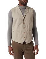 Garnitury - Camel Active Męska Kamizelka Garniturowa 451875, Beżowy Beżowo-Żółty 13, 60 - miniaturka - grafika 1