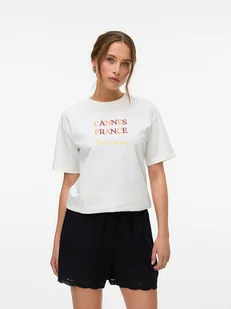 Vero Moda Koszulka w kolorze białym - Koszulki i topy damskie - miniaturka - grafika 1