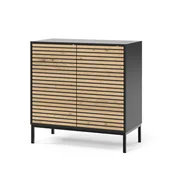 Komody - Vicco Komoda Eliza, Złoty dąb power/antracyt, 80 x 81.2 cm z 2 drzwiami - miniaturka - grafika 1