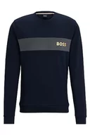 Bluzy męskie - BOSS Męska bluza z długim rękawem, granatowy, S - miniaturka - grafika 1