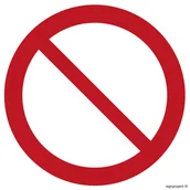 Tablice BHP - GA001 OGÓLNY ZNAK ZAKAZU, KN - FOLIA PODŁOGOWA NIEŚWIECĄCA; (350X350MM) - miniaturka - grafika 1