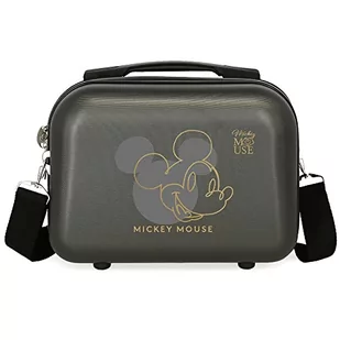 Disney Mickey Outline Neceser Adaptacyjny z Obudowa na messenger Czarny 29x21x15 cms Sztywny ABS 9,14L 0,6 kg, czarny, kosmetyczka z paskiem na ramię - Kosmetyczki, organizery i kuferki - miniaturka - grafika 1