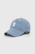 Czapki damskie - Roxy czapka z daszkiem kolor niebieski z aplikacją - miniaturka - grafika 1