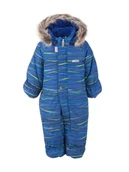 Kombinezony dla dzieci - Chłopięcy niemowlęcy kombinezon zimowy ZOO wzór denim Lenne r.68 - miniaturka - grafika 1