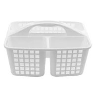 Pudła i pojemniki do przechowywania - Organizer 3-komorowy z uchwytem Capri biały - miniaturka - grafika 1