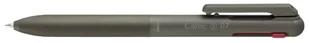 Pentel BXAC37D Calme 3-kolorowy długopis, dźwięk zatrzaskowy, skórzany uchwyt, wielokrotnego ładowania, piłka 0,7 mm = grubość skoku 0,35 mm, czarny/czerwony/niebieski, 1 sztuka - Długopisy - miniaturka - grafika 1