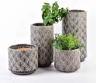 TAMANI GREY Wazon 14xh28cm - Wazony i flakony - miniaturka - grafika 3