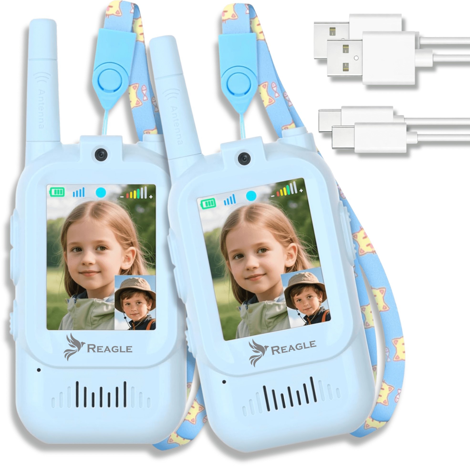 Aptel KRÓTKOFALÓWKA VIDEO 2x WALKIE TALKIE, ŁOKI TOKI, ZMIANA GŁOSU USB-C