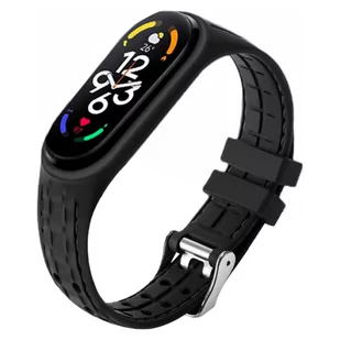 Opaska pasek sportowy do Xiaomi Mi Band 5/6/7 "Czarny" - Akcesoria do smartwatchy - miniaturka - grafika 1