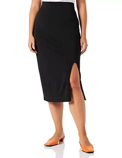Spódnice - Vila Damska spódnica ołówkowa Evoked by Viborneo Hw Midi Skirt/Su/Cur-Noos, czarny, 54 duże rozmiary - grafika 1