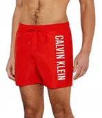 Kąpielówki męskie - CALVIN KLEIN CZERWONE KĄPIELÓWKI Z NADRUKIEM S J5D - miniaturka - grafika 1