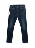 Spodnie męskie - PEPE JEANS GRANATOWE JEANSY MĘSKIE PROSTE Z PRZETARCIAMI 29/32 XQA - miniaturka - grafika 1