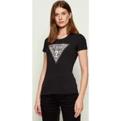 Koszulki i topy damskie - GUESS T-shirt TRIANGLE PYTHON | Slim Fit - miniaturka - grafika 1