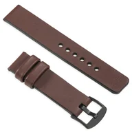 Akcesoria do pulsometrów i zegarków sportowych - moVear uStrap S1 Skórzany pasek do Garmin Fenix 6X / 5X / 3 - Pro, Plus, Solar (koperta 51mm) z adapterem QuickFit 26mm | Brązowy - miniaturka - grafika 1