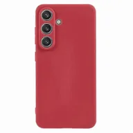Etui i futerały do telefonów - Etui na telefon do Samsung Galaxy S25 + (Plus), precyzyjne wycięcia Straight Edge TPU Odporny na wstrząsy pokrowiec na telefon Czerwony - miniaturka - grafika 1