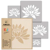 Scrapbooking - Szablon Malarski Wielokrotny Dla Dzieci (5 Szt.) // Kwiat Lotosu - miniaturka - grafika 1