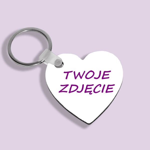 Brelok z twoim zdjęciem serce