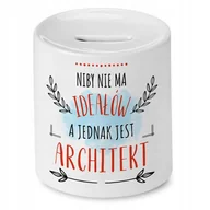 Skarbonki - Skarbonka Dla Architekta na Urodziny na Prezent z Nadrukiem ze Zdjęciem + Opakowanie na prezent (wzór 02) - miniaturka - grafika 1