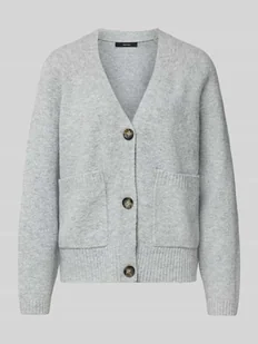 Kurtka z dzianiny o kroju comfort fit z dekoltem w serek model ‘BOOM’ - Swetry damskie - miniaturka - grafika 1