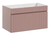 Szafki łazienkowe - Szafka umywalkowa różowa 80 cm z lamelami D1-N71 - miniaturka - grafika 1