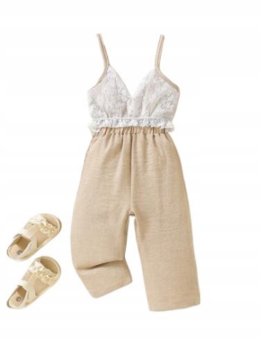 SHEIN KOMBINEZON DZIECIĘCY BEŻOWY CASUAL 92/98 Ł2F