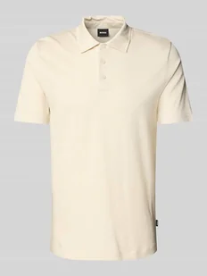Koszulka polo o kroju slim fit z detalem z logo model ‘Press’ - Koszulki męskie - miniaturka - grafika 1