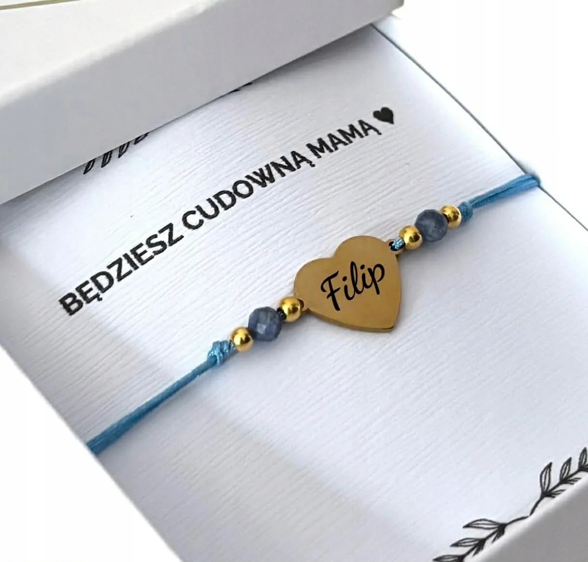 Prezent dla przyszłej mamy, baby shower bransoletka GRAWER