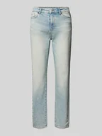Spodnie damskie - Jeansy o kroju straight fit z 5 kieszeniami model ‘EMILY’ - miniaturka - grafika 1