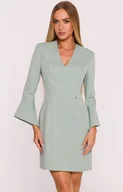 Sukienki - Moe sukienka z szerokimi mankietami miętowa M876, Kolor miętowy, Rozmiar L, MOE - Primodo.com - miniaturka - grafika 1