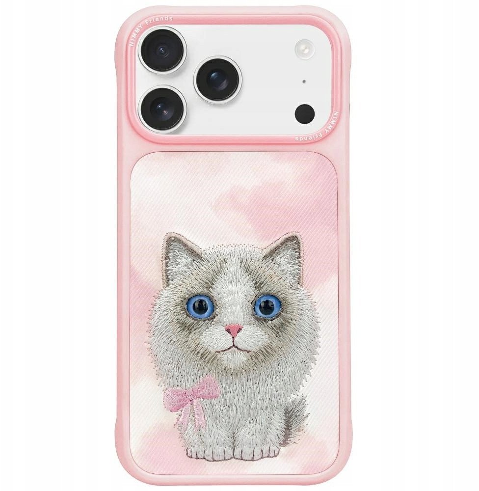 Etui Nimmy Big Eyed Pet 2.0 Cat do iPhone 17 Pro różowy