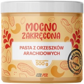 Masło Orzechowe 500g Pasta orzechowa 100% Orzechy naturalne gładkie Kol-Pol