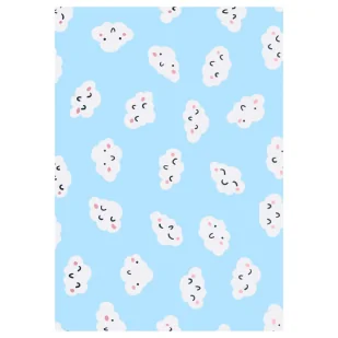 Niebieski dywan w chmurki 160 x 230 - Norello 3X - Dywany dla dzieci - miniaturka - grafika 1