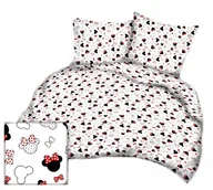 Pościel - pościel bawełna lux 200x220 + 2 poszewka B 255-3 miki kokardy czerwono biał - miniaturka - grafika 1