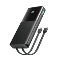 Powerbanki - Powerbank Joyroom JR-PBF19 22.5W 10000mAh z dwoma wbudowanymi kablami - czarny - miniaturka - grafika 1
