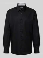 Koszule męskie - Koszula biznesowa o kroju comfort fit z listwą guzikową - miniaturka - grafika 1