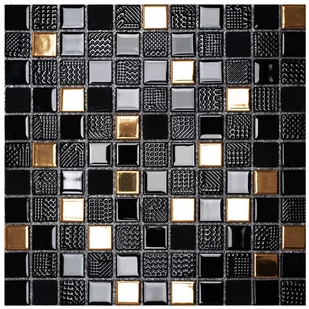 Tutumi Mozaika 322155 czarno złota - Akcesoria łazienkowe - miniaturka - grafika 1