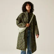 Stroje kąpielowe - Regatta Orla Kiely Płaszcz do przebierania damski wodoodporny Changing Robe Zielony - miniaturka - grafika 1