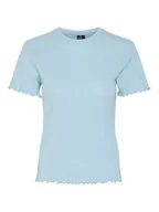 Koszulki i topy damskie - Pieces T-Shirt Fia 17155480 Błękitny Regular Fit - miniaturka - grafika 1