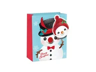 Opakowania i torebki na prezenty - Torebka prezentowa Bałwanek duża - 1 szt. - miniaturka - grafika 1