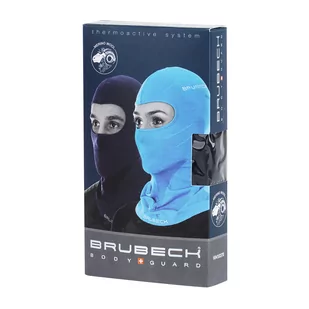 Brubeck - Kominiarka termoaktywna Merino Wool - Czarna - KM10370 - Bielizna sportowa męska - miniaturka - grafika 3
