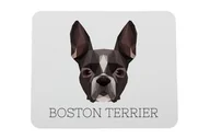 Podkładki pod mysz - Boston Terrier podkładka geometryczny Art-Dog - miniaturka - grafika 1
