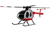 Zabawki zdalnie sterowane - Amewi RC Helikopter MD500 Li-Po Akku 350mAh silber/rot - miniaturka - grafika 1