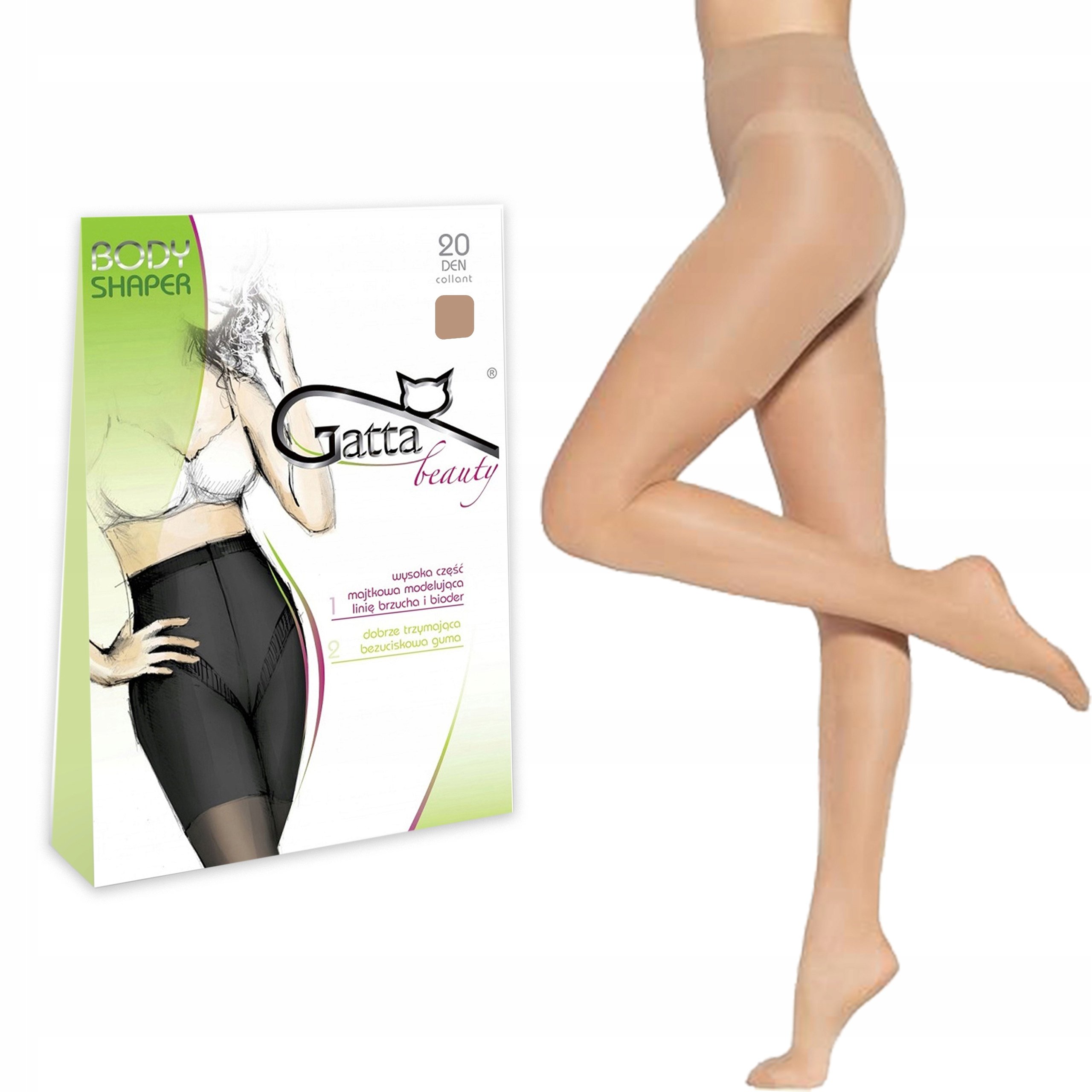 Rajstopy modelujące Gatta Body Shaper, daino, 2-S